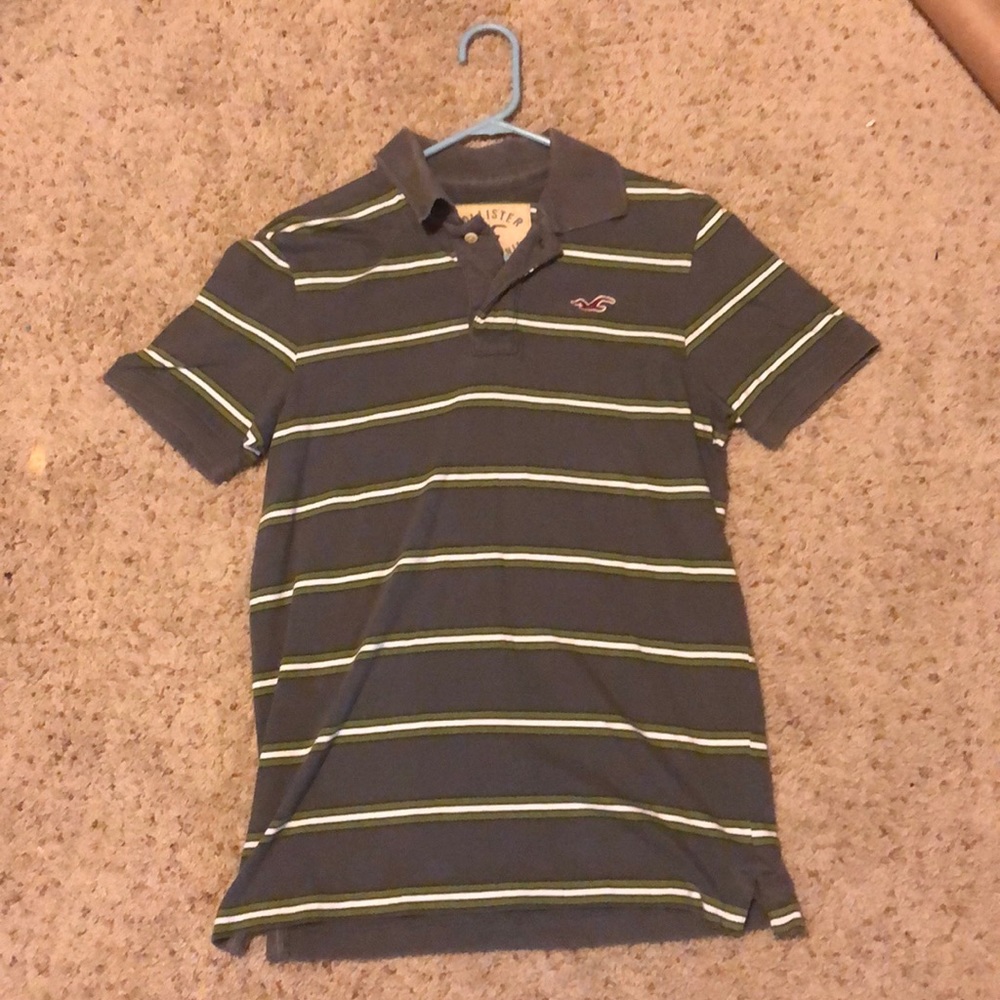 Striped Hollister Polo Size Medium